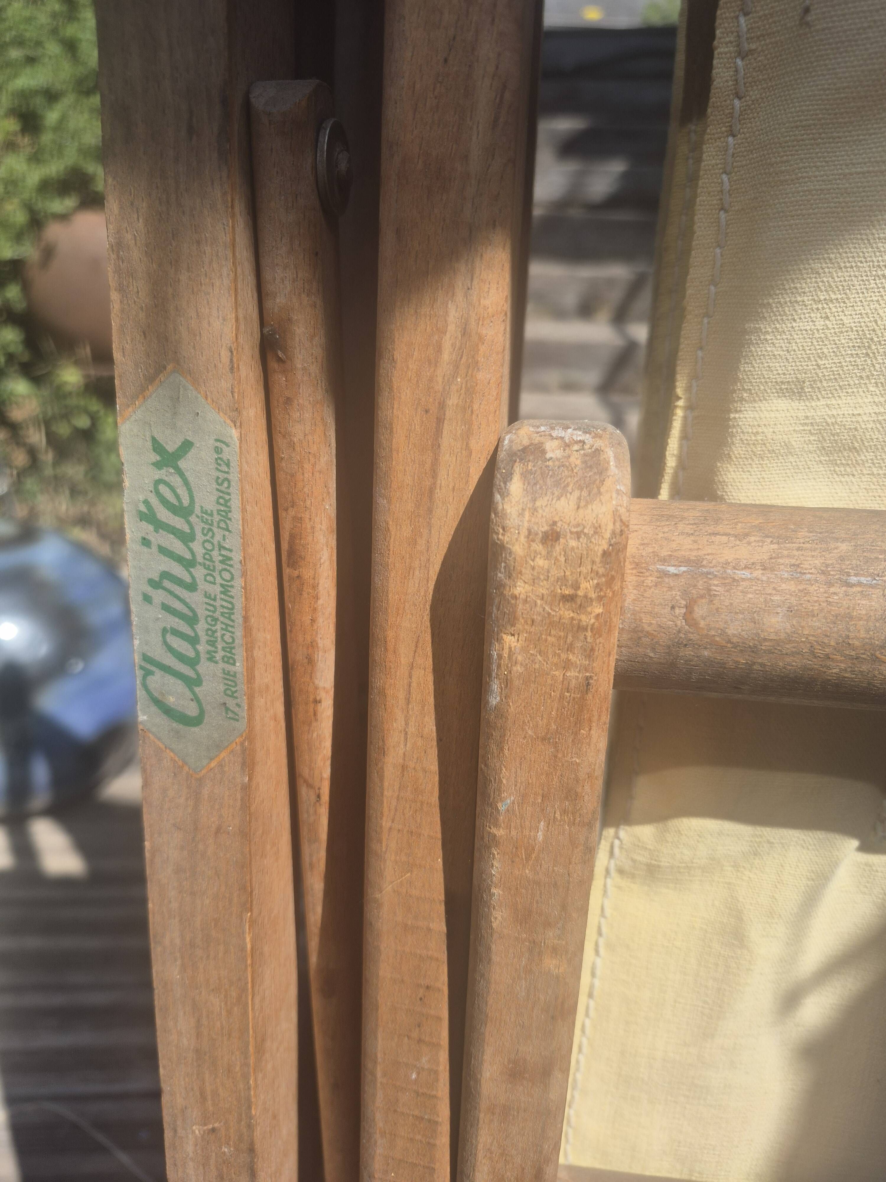 Chaise longue transat année 50