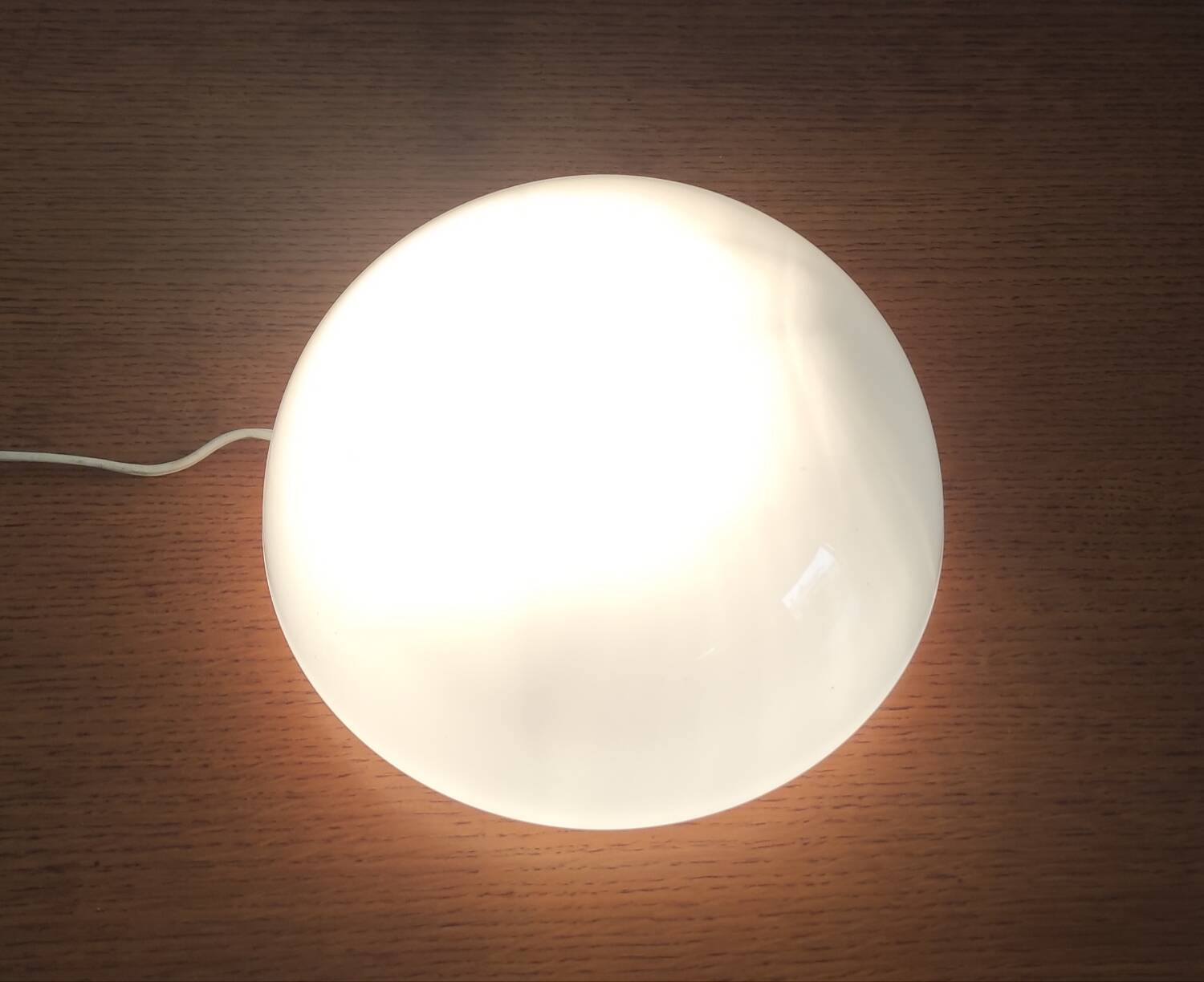 Opaline globe wall light 20 cm - 50s/60s