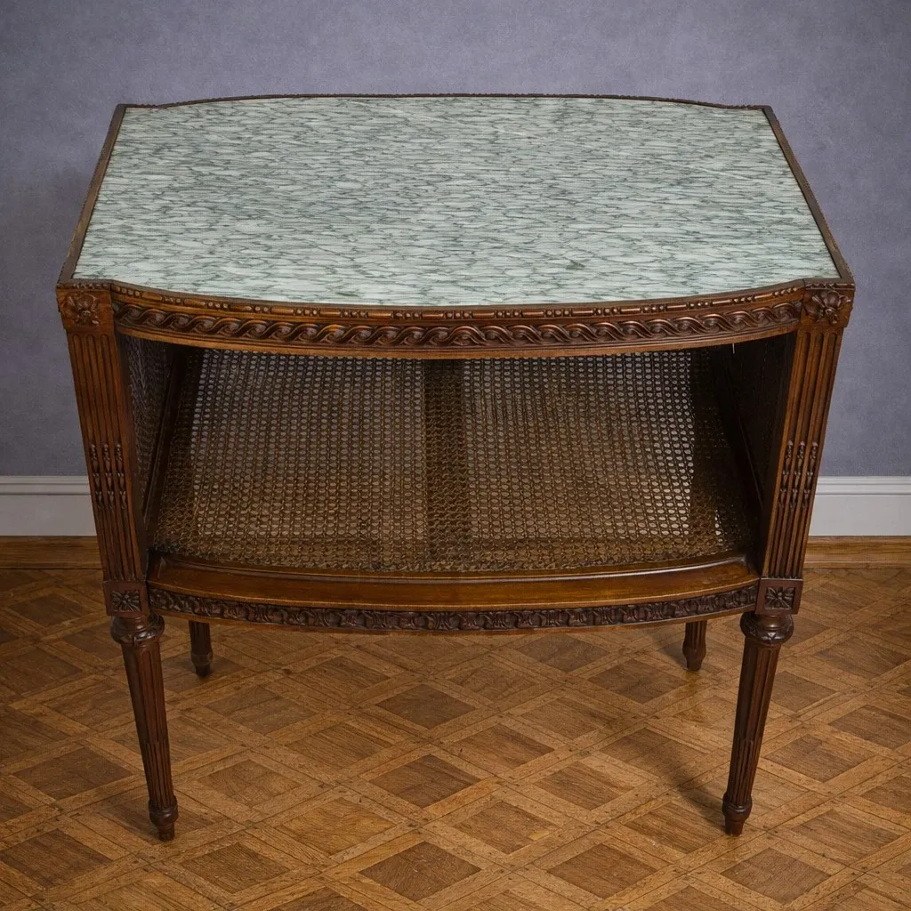 serving table / accent furniture in Louis XVI style – marble top