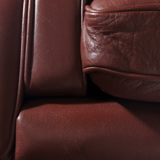 Danish vintage retro sofa in Scandinavian teak Stouby leather