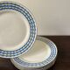 set of 5 geometric Limoges porcelain plates