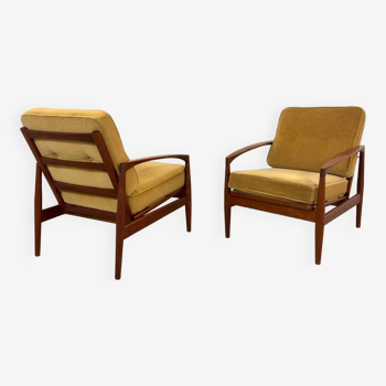 2x Fauteuils Danois Couteau à Papier Kai Kristiansen Style Années 60