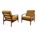 2x Fauteuils Danois Couteau à Papier Kai Kristiansen Style Années 60
