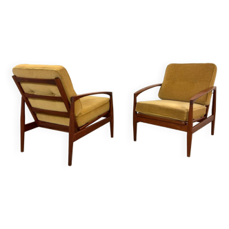 2x Fauteuils Danois Couteau à Papier Kai Kristiansen Style Années 60