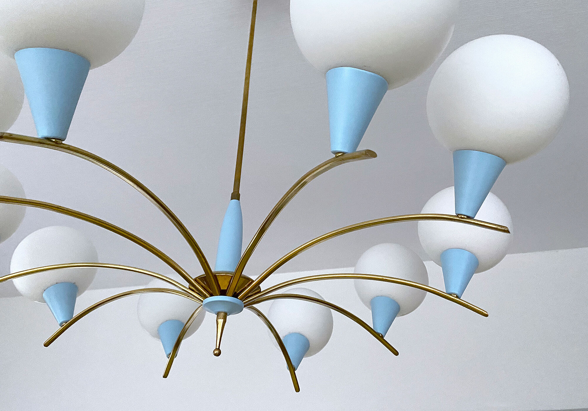 Vintage chandelier italy, 50s