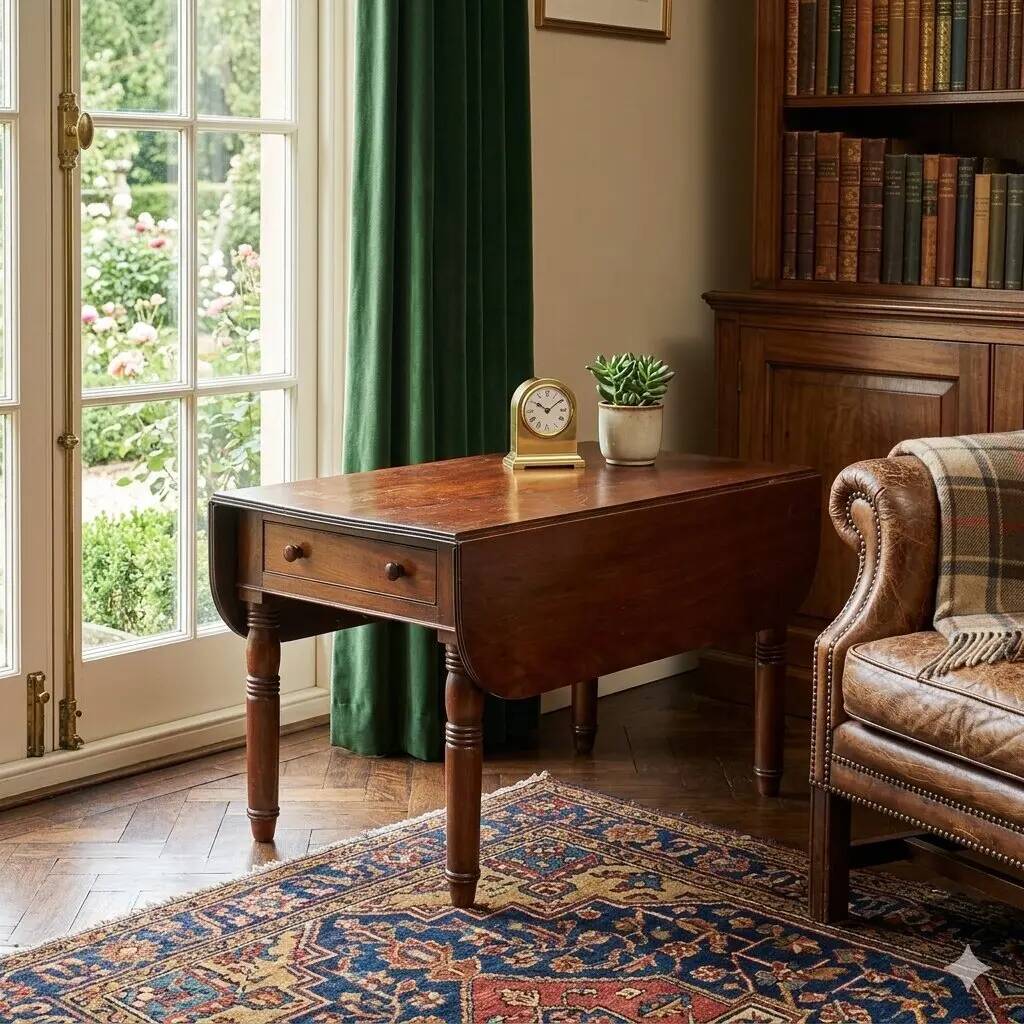 Antique mahogany side table, England, 19th century.