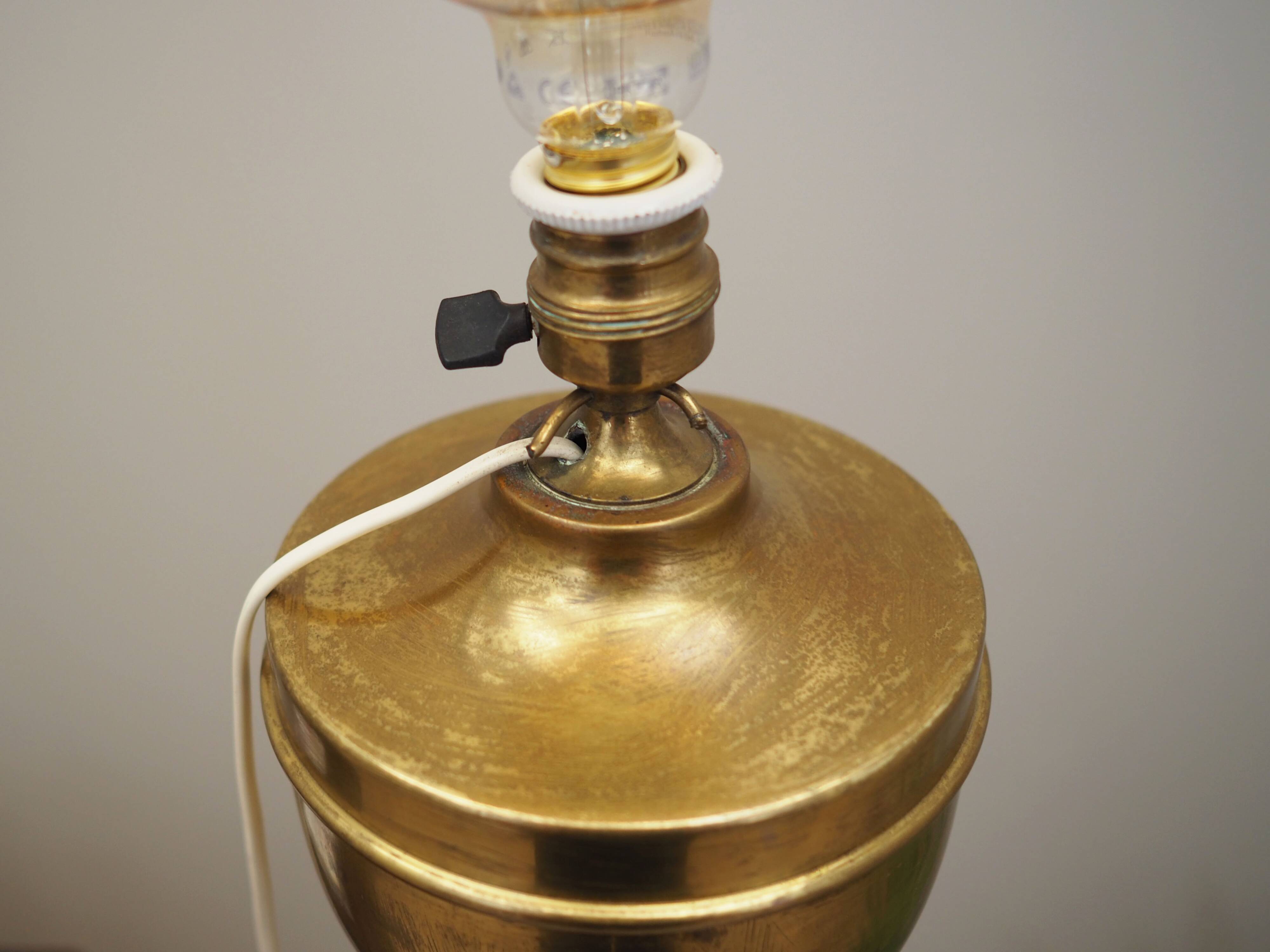 Brass lamp, Danish design, 1960s, production: Denmark