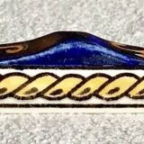 10 anciens porte couteau Gien Renaissance fond bleu
