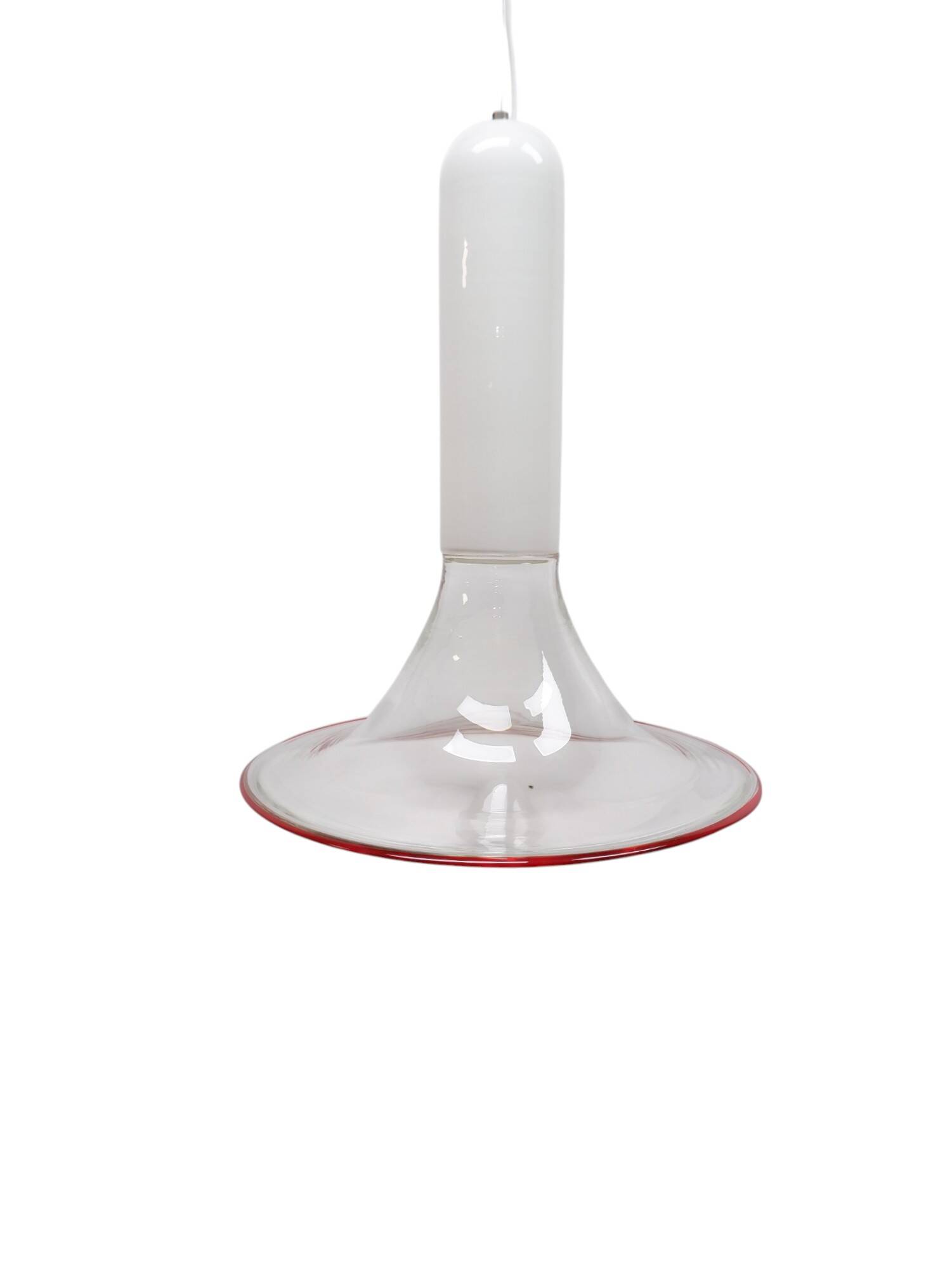 Murano glass hanging lamp for Leucos Italy, 1970s