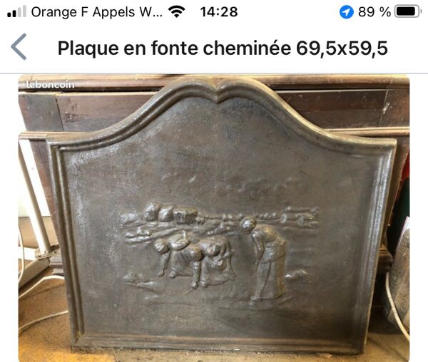 Plaque cheminée