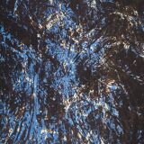 François fiedler: composition in blue - original lithograph