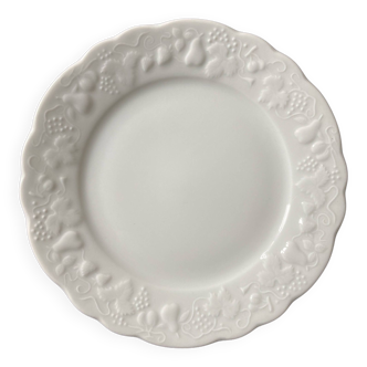 12 White Limoges porcelain dessert plates - Philippe Deshoulieres