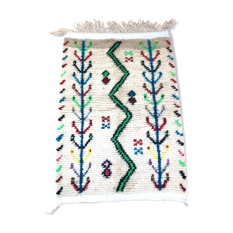 Moroccan Berber carpet Azilal with neon motifs 1.38x0.9m