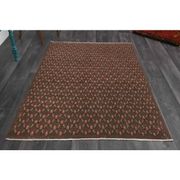 1970s Vintage Turkish Hand-Knotted Wool Cotton Brown Rug 130x194