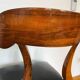 Biedermeier Shovel Chair in Walnut Veneer & Black Leather, Austria, 1820s
