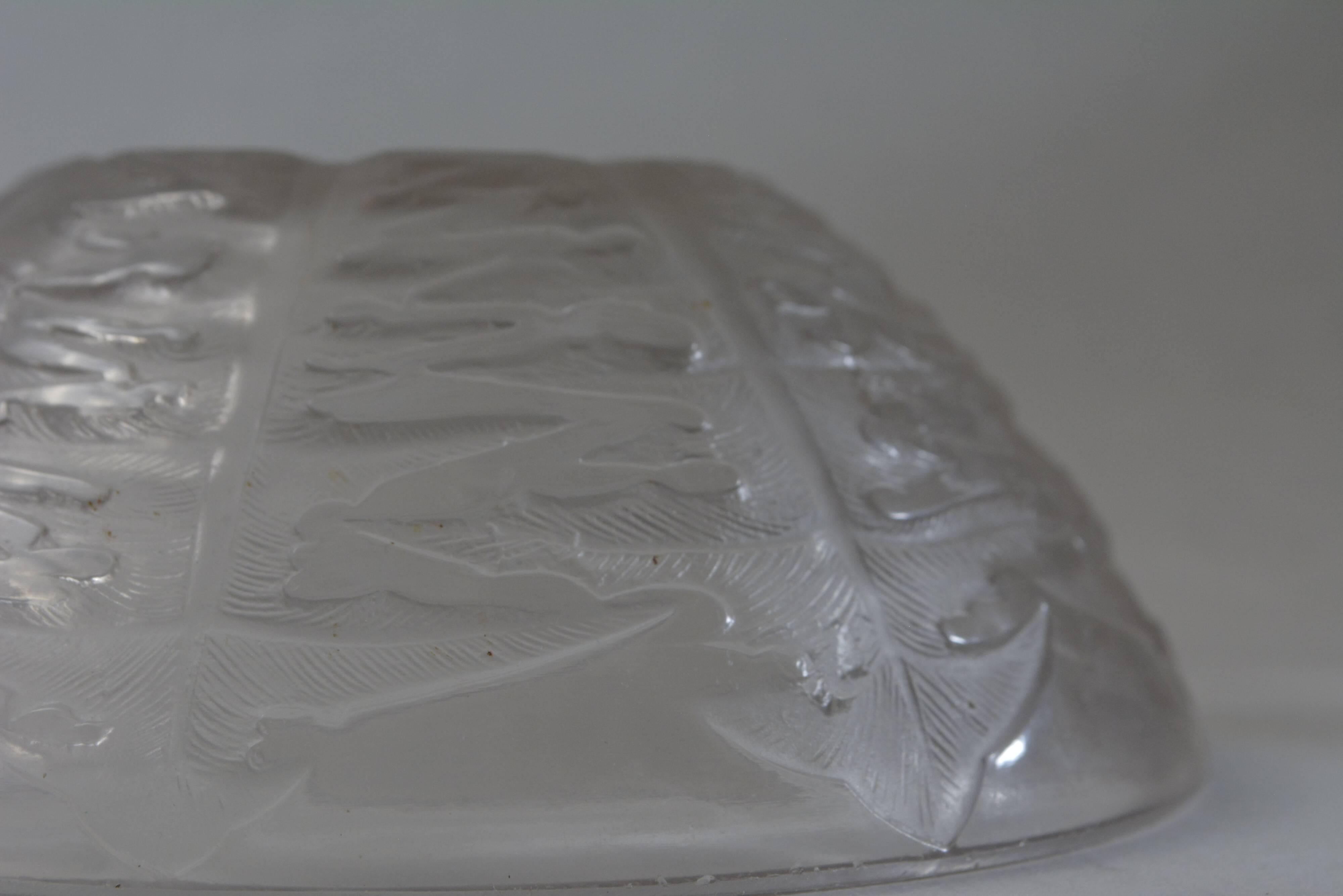 Suite of 3 crystal thistle cups - René Lalique.