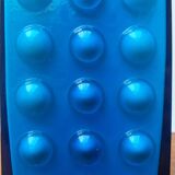 Mid-century German block glass bubble vase by Karl Friedrich Glass.