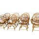 Set of 8 rattan armchairs from the 1960s, France.