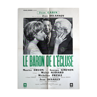 Original cinema poster "The Lock Baron" Gabin, Audiard, Simenon