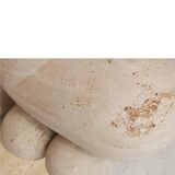 Pepe Guerrero MTC5 Console Table in Cream Travertine, Organic Modern