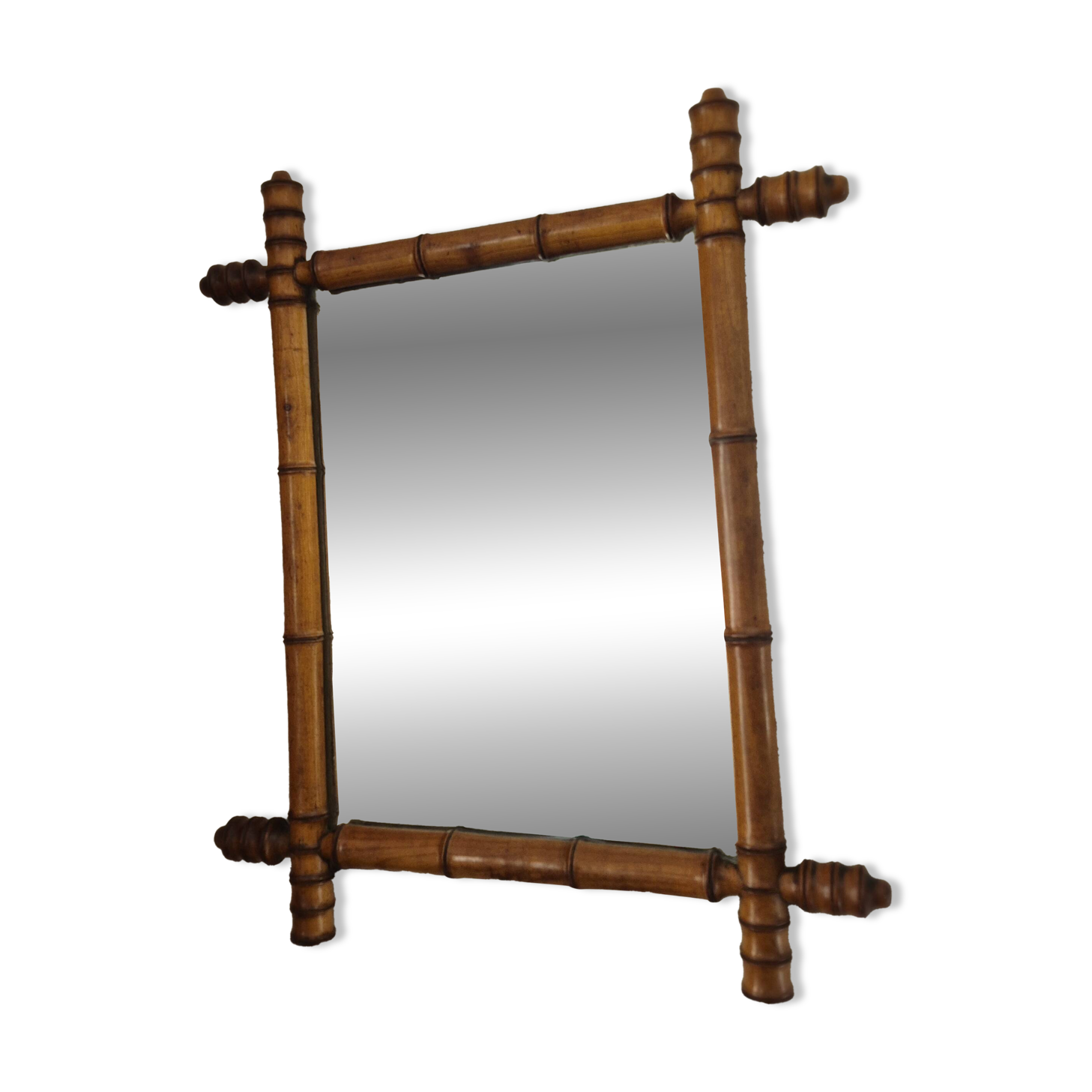 Vintage belle epoque bamboo mirror