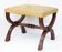 Tabouret curule Empire avec tapisserie au point de croix
