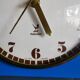 Vintage formica clock rectangular silent wall clock "Jaz golden blue"