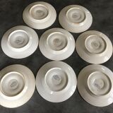 Set of 8 old asparagus plates model récamier sarreguemines & digoin