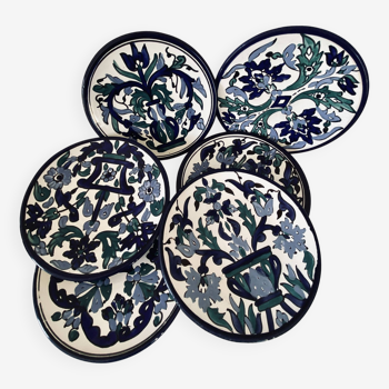 Six serving and wall plates, North Africa