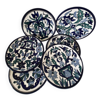 Six serving and wall plates, North Africa