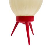 Red tripod table lamp by Hercules 1960s