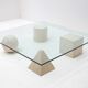 Metafora travertine coffee table by Massimo & Lella Vignelli, Italy