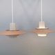 Hanging lamps, model Falcon, designed by Andreas Hansen in 1968 for Fog & Mørup Denmark.