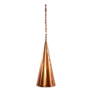 Lampe suspendue danoise en cuivre