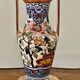Vase Gien 29 cm "Pivoines", restaurations