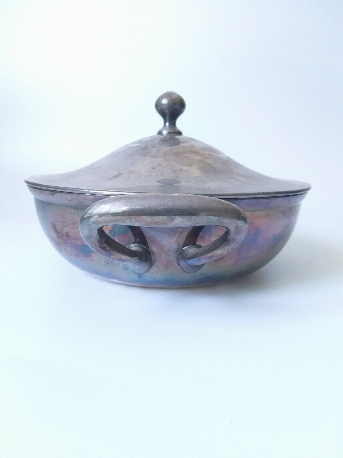 Silver metal soupiere 1900 art Krupp Berndorf 140 cl