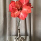 Vase soliflore in glass and regule