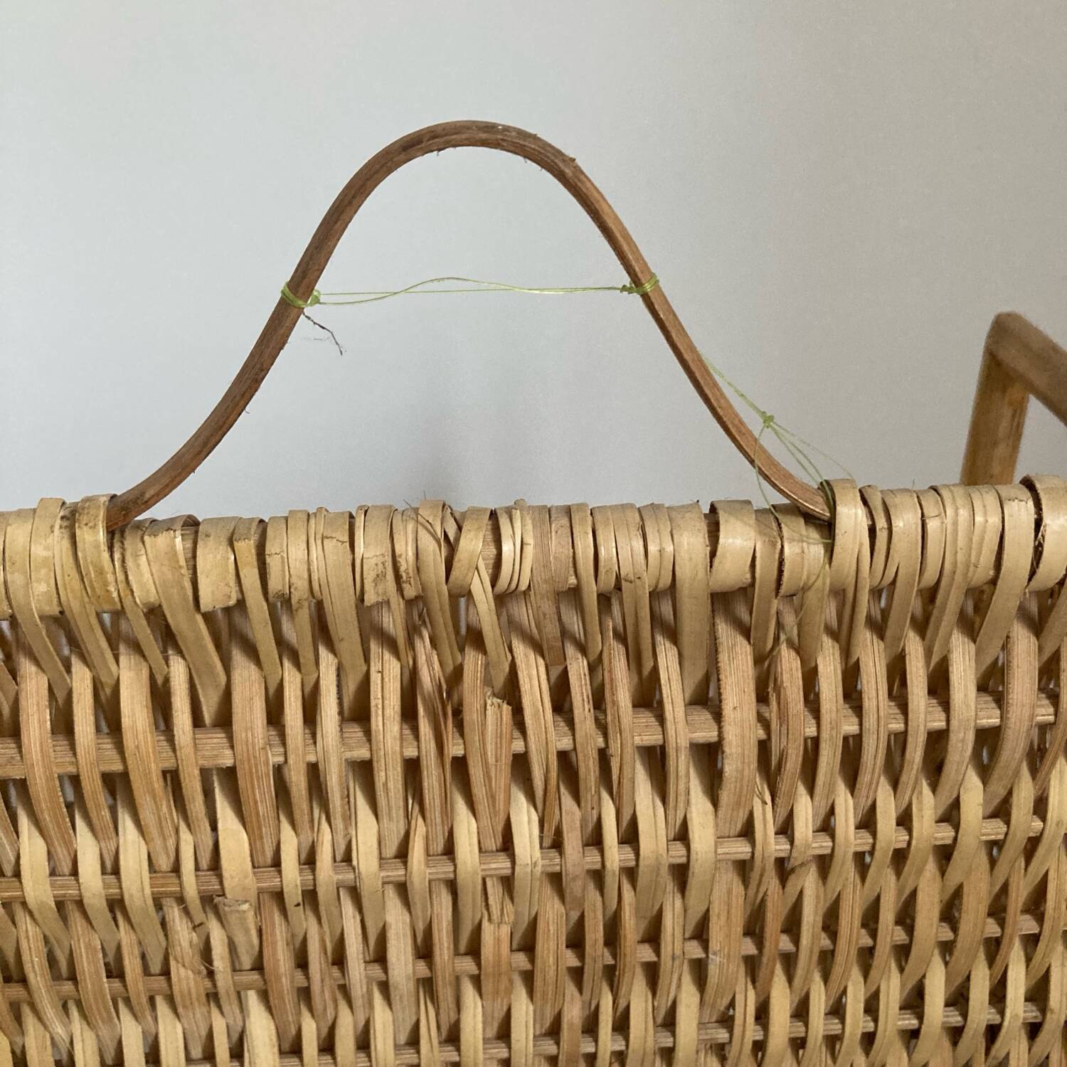Vintage wicker wall shelf