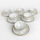 6 cups and saucers sfp foëcy émaux de limoges