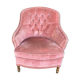 Upholstered velvet armchair