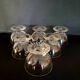 6 crystal champagne coupes Daum Nancy 1930s
