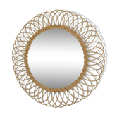 Rattan mirror 60s diameter 64cm