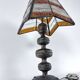 Monumental brutalist thick glass and metal table lamp by Longobard. Italy 1