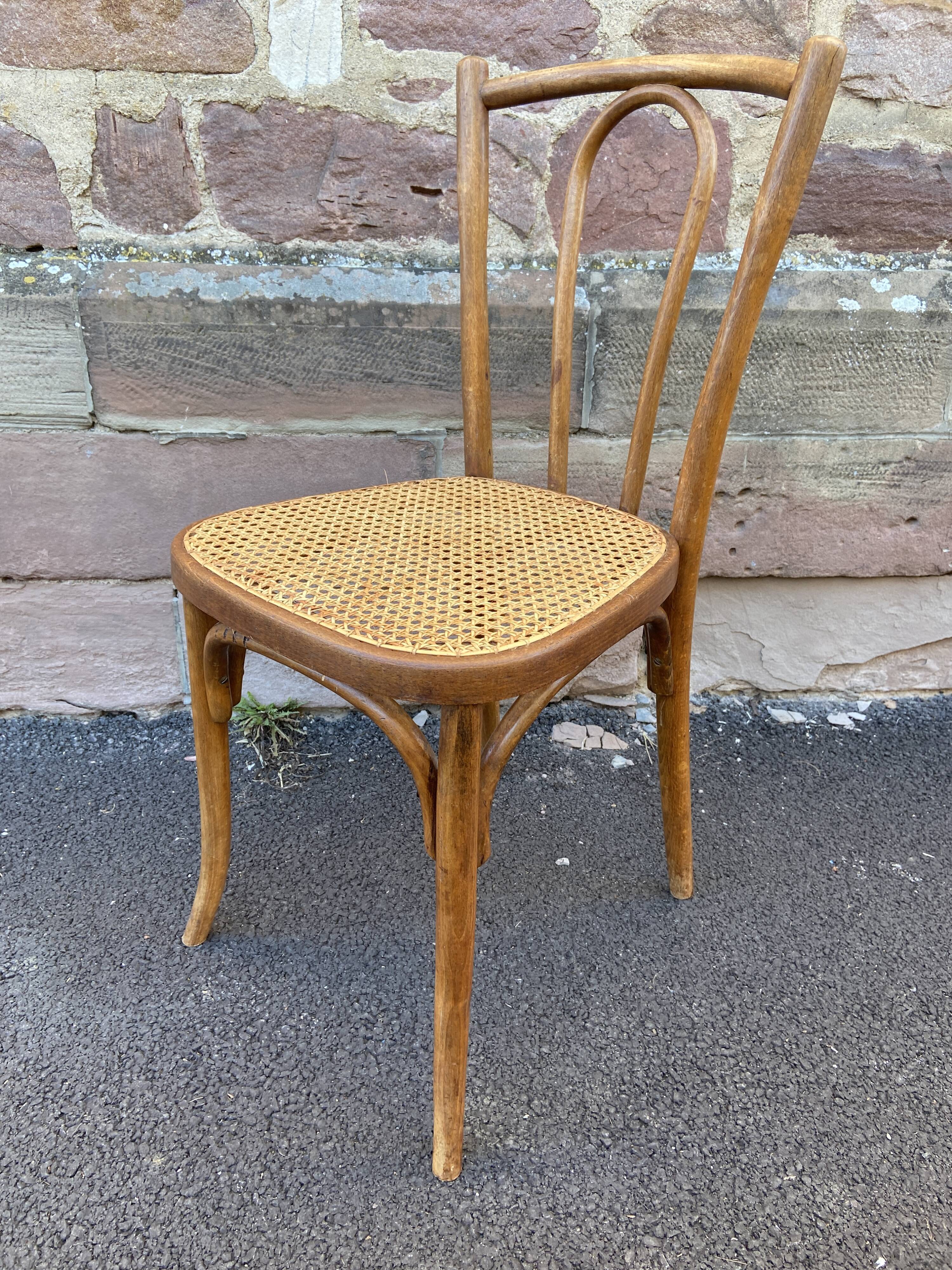 Viennese chair bentwood bistrot café Paris signed Baumann