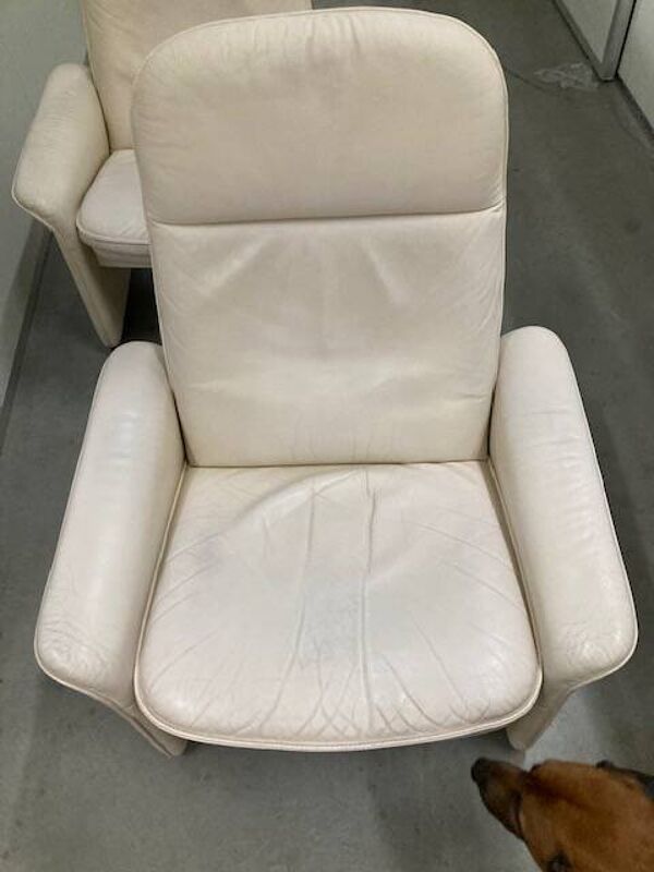 Exceptionnelle et rare paire de chaises longues réglables De Sede DS-50