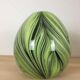 Green jungle chic ovoid glass vase