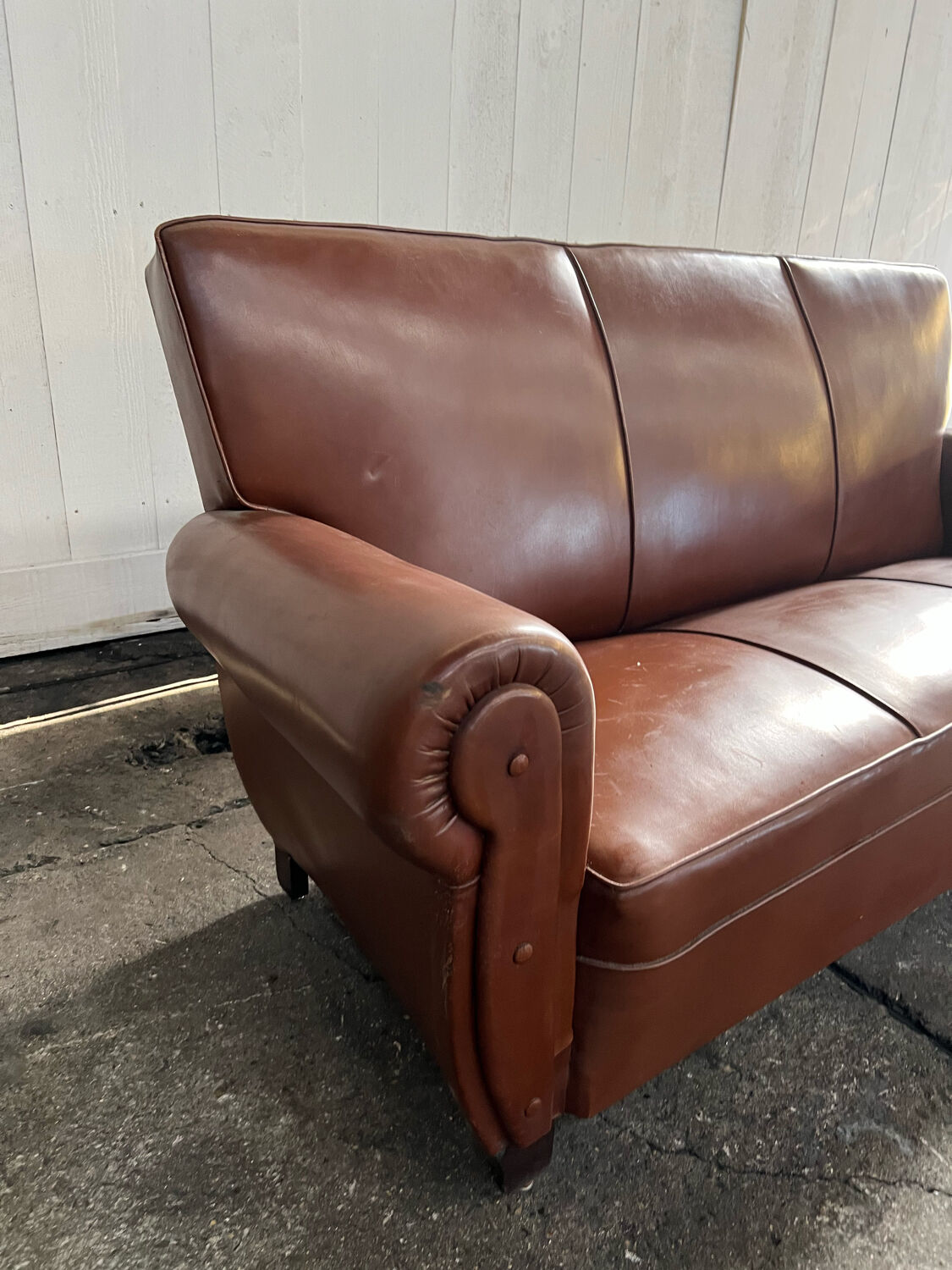 Leather club sofa