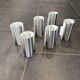 Philips metal and aluminium wall lights from the 1970s/1980s. Superb set of 6.