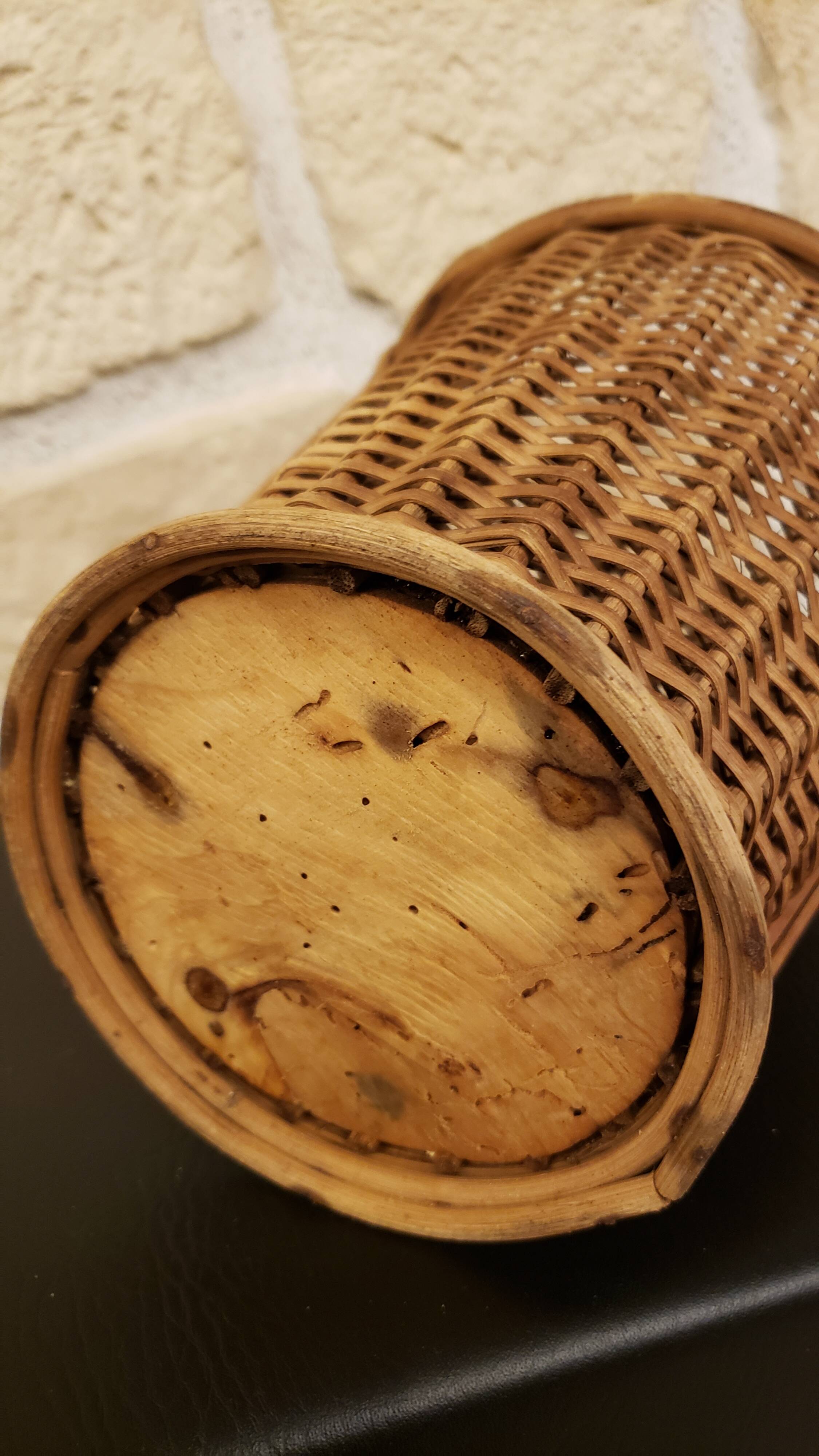 Panier avec anse en rotin 2 compartiments