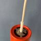 Vintage orange cone-shaped Raak suspension
